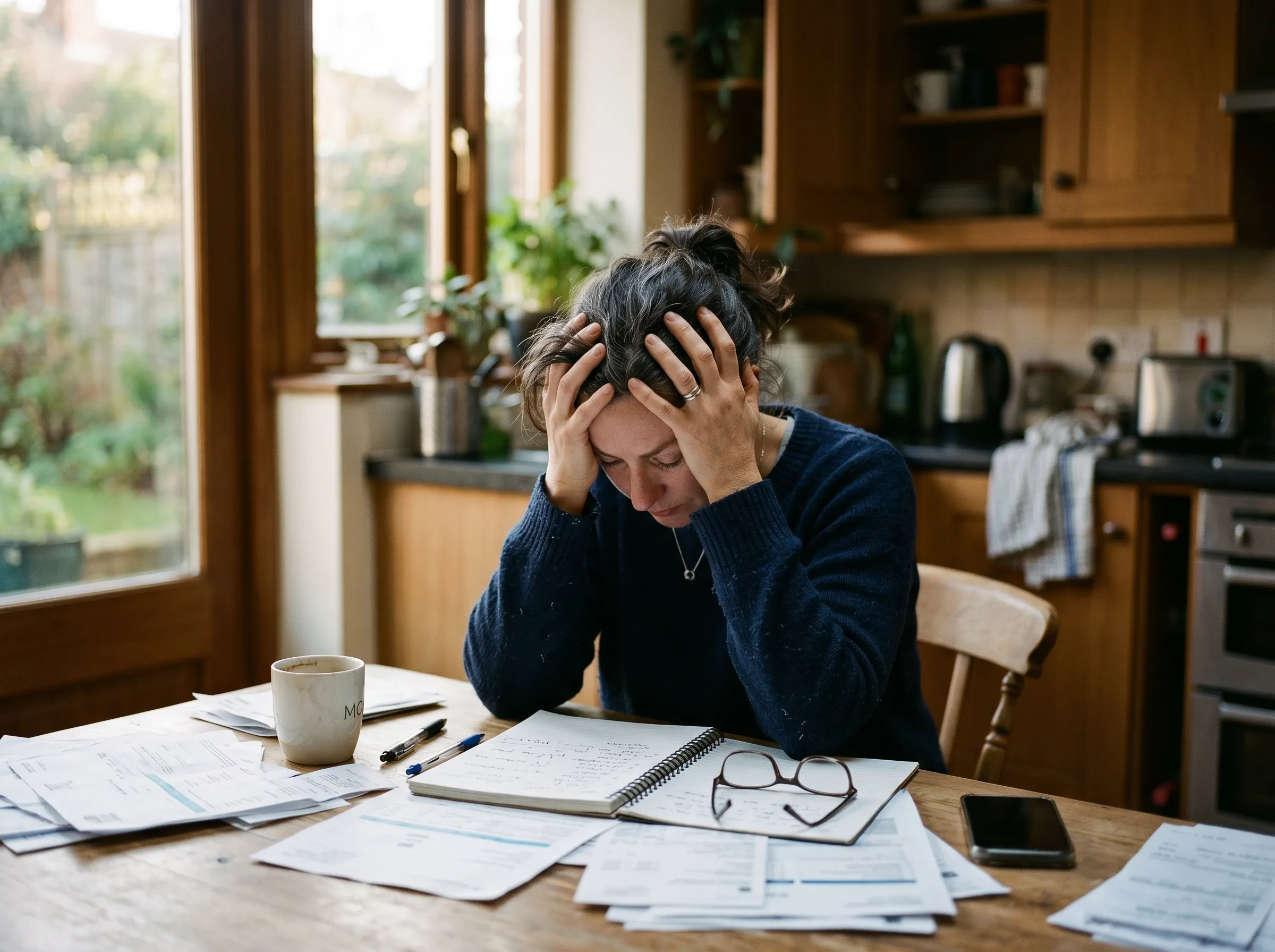Woman overwhelmed by cravings and fatigue